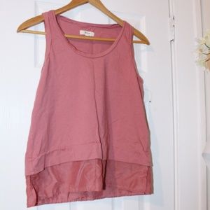 🌵Madewell dusty rose mixed media sleeveless top